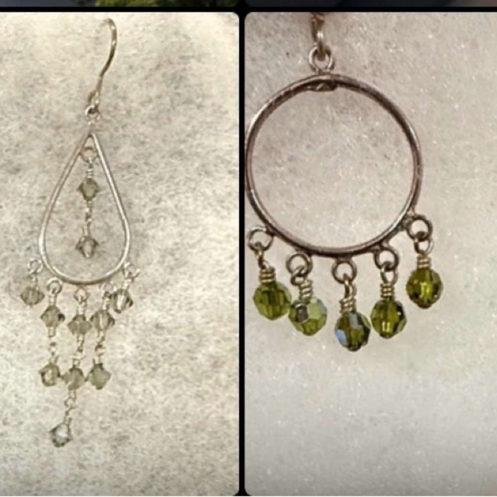 Two pairs of Sterling Silver Dangle Earrings